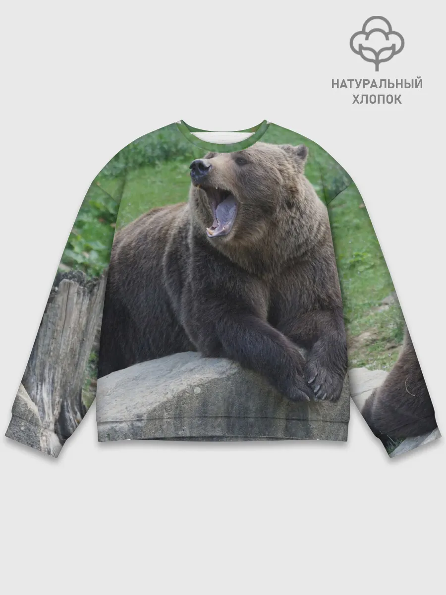 Мужской свитшот базовый / Медведь
