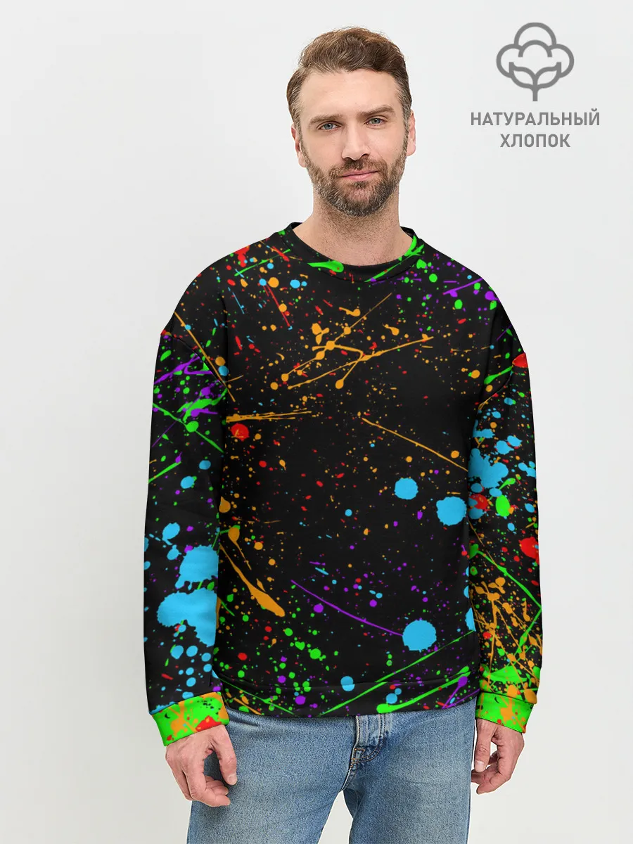 Мужской свитшот базовый / БРЫЗГИ КРАСОК