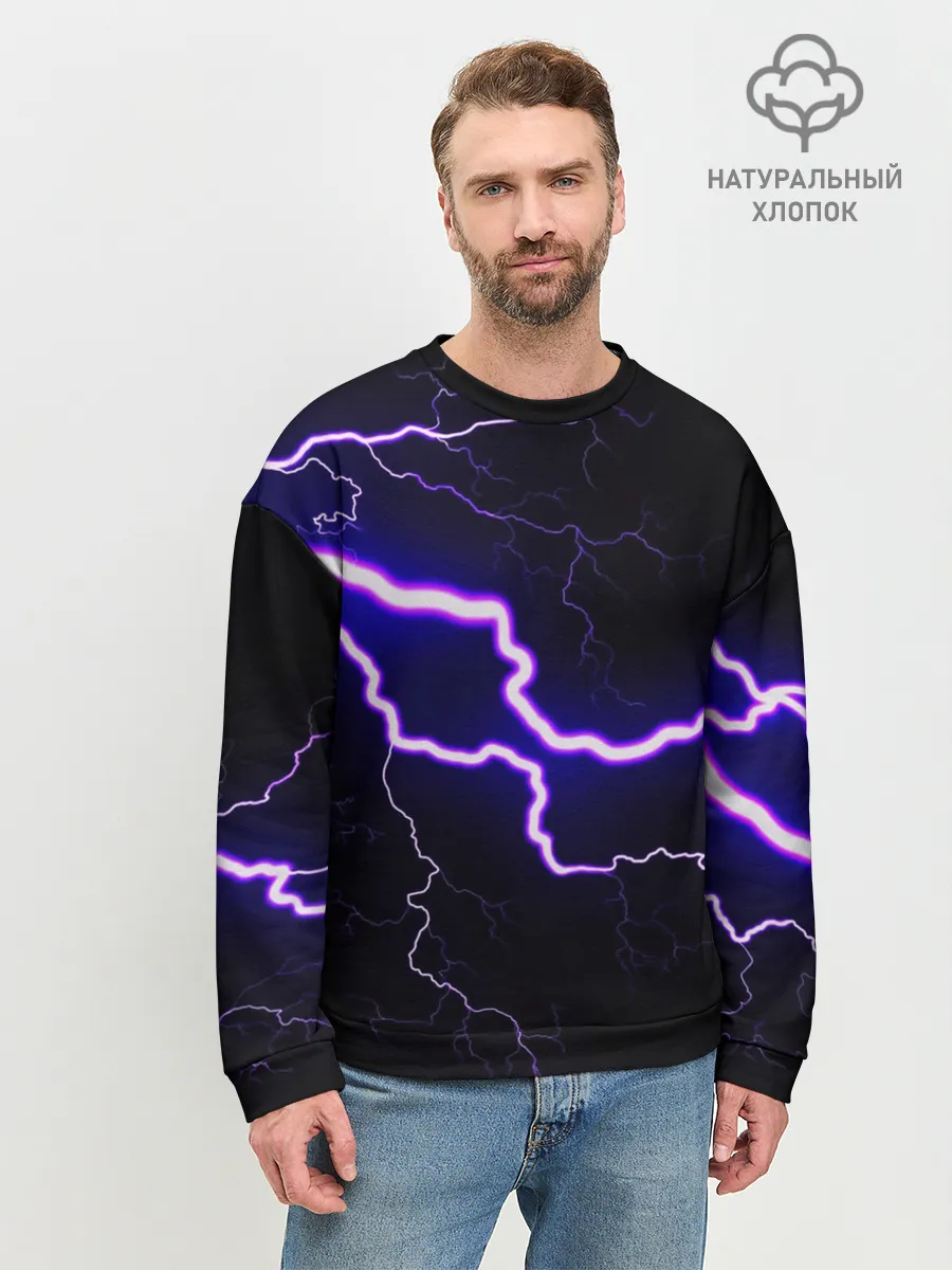 Мужской свитшот базовый / УДАР МОЛНИИ