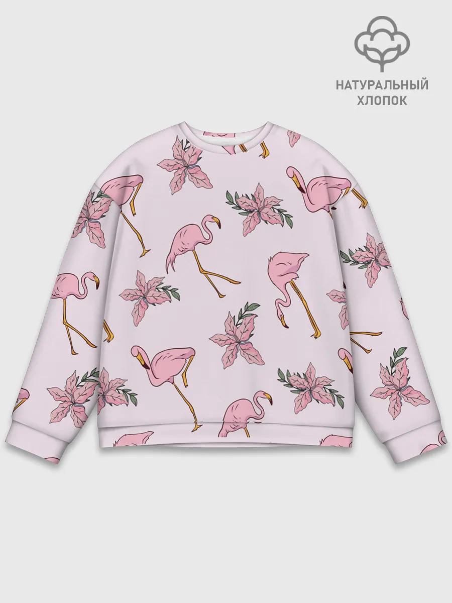 Мужской свитшот базовый / Розовый фламинго