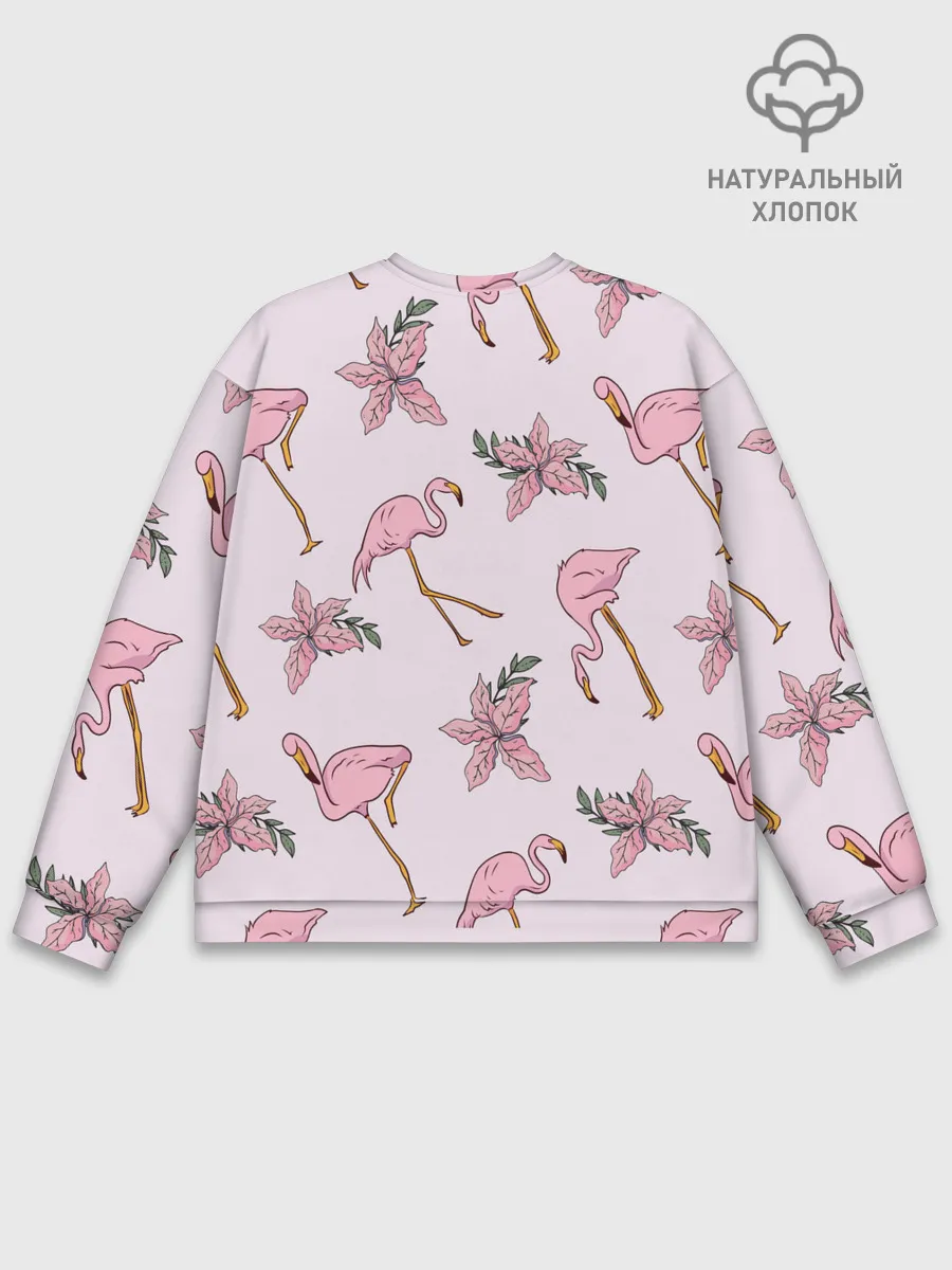 Мужской свитшот базовый / Розовый фламинго