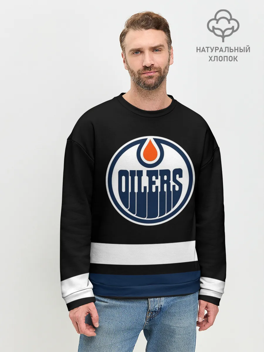 Мужской свитшот базовый / Эдмонтон Ойлерз