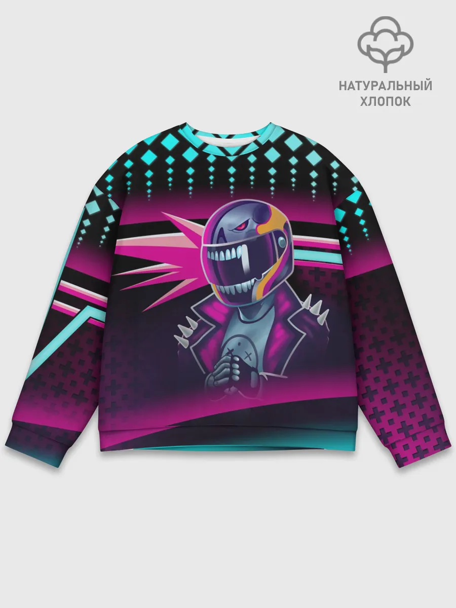 Мужской свитшот базовый / НЕОНОВЫЙ ГОНЩИК