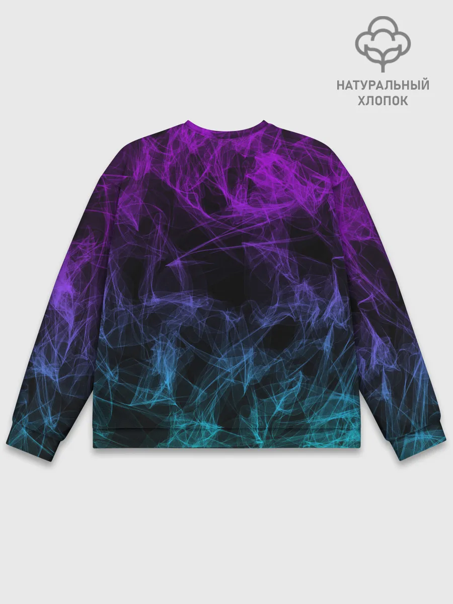 Мужской свитшот базовый / NEON SMOKES STRIPES | НЕОНОВЫЕ ВОЛНЫ