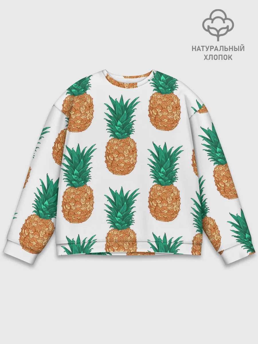 Мужской свитшот базовый / Ананасовый арт