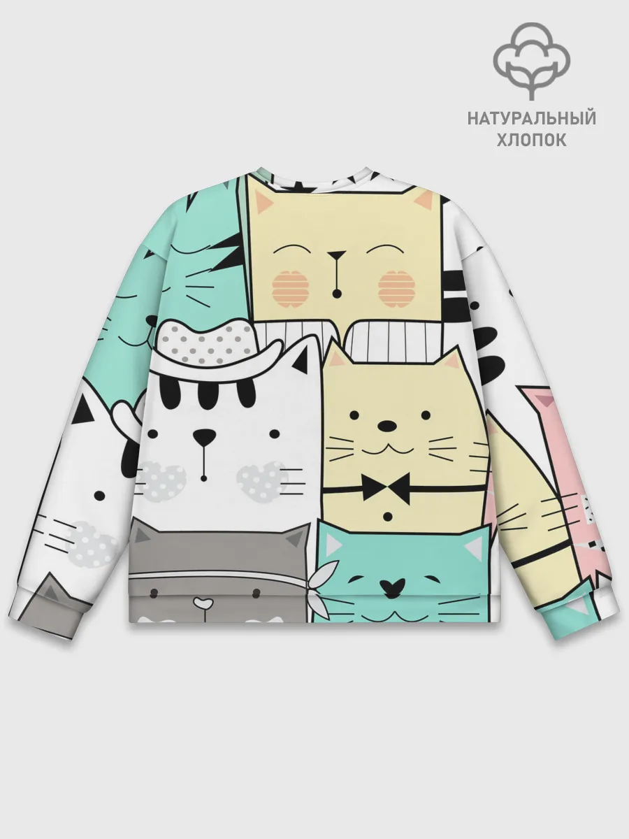 Мужской свитшот базовый / ДЕЛОВЫЕ КОТЕЙКИ | ЛЮБЛЮ КОТОВ