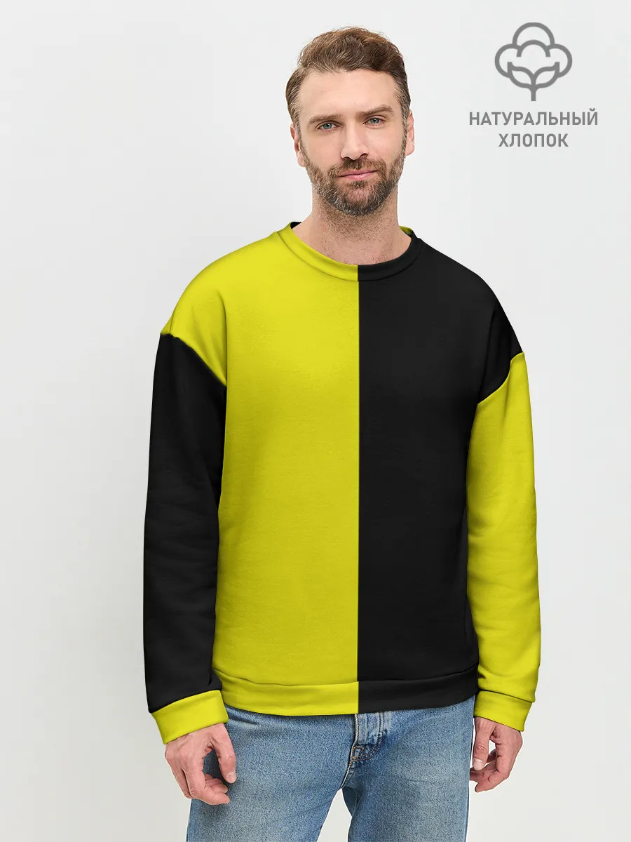 Мужской свитшот базовый / BLACK YELLOW | ЧЕРНО ЖЕЛТЫЙ