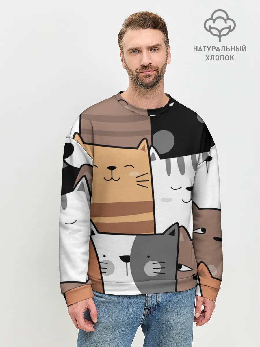 Мужской свитшот базовый / КОТЕЙКИ | ПАТТЕРН