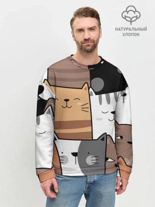 Мужской свитшот базовый / КОТЕЙКИ | ПАТТЕРН
