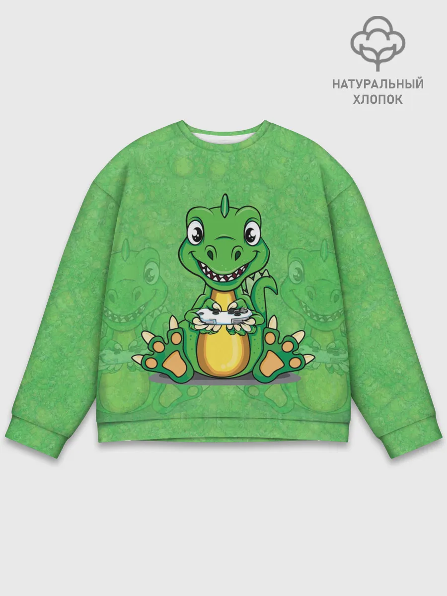 Мужской свитшот базовый / Дракоша-геймер