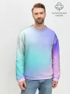 Мужской свитшот базовый / небесно голубой градиентный
