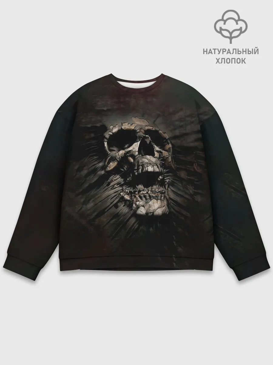 Мужской свитшот базовый / ЧЕРЕП