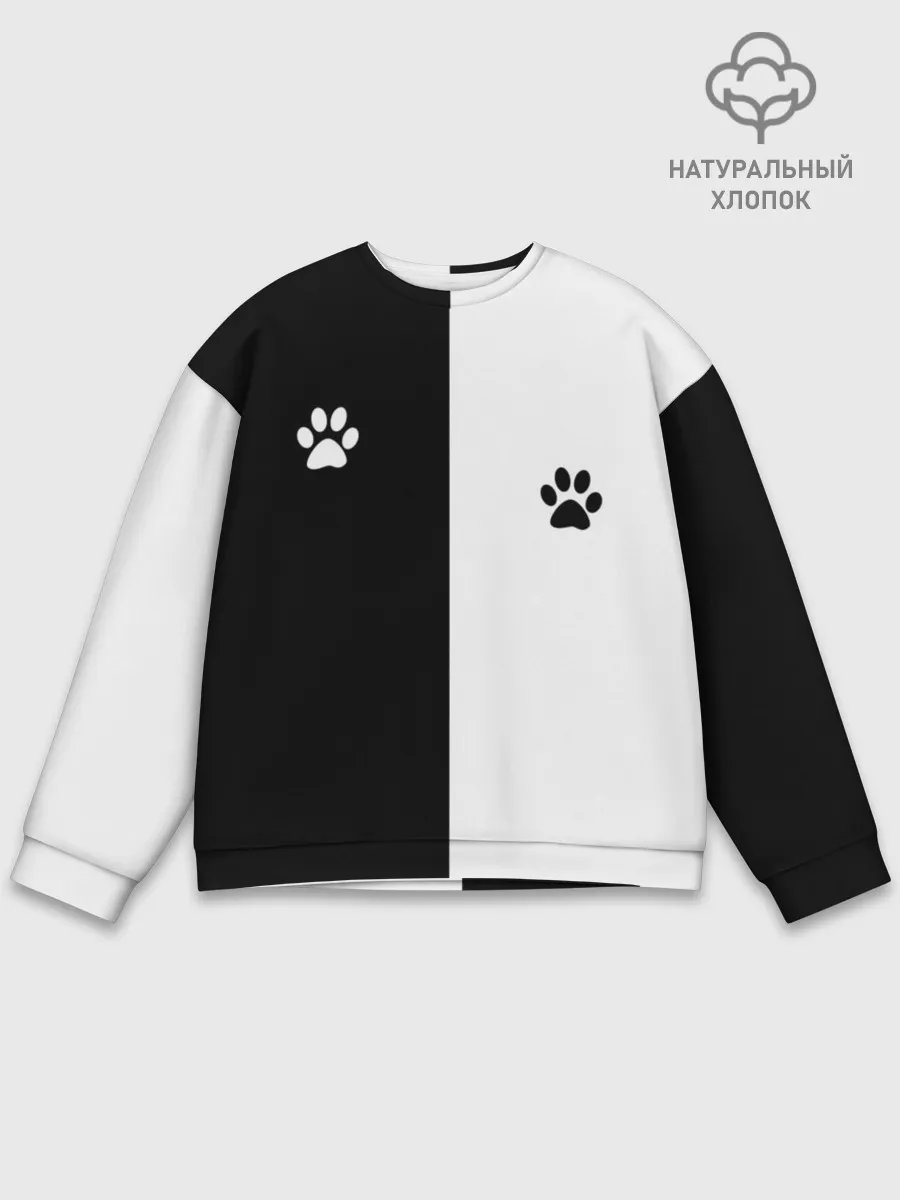Мужской свитшот базовый / Кошачьи следы