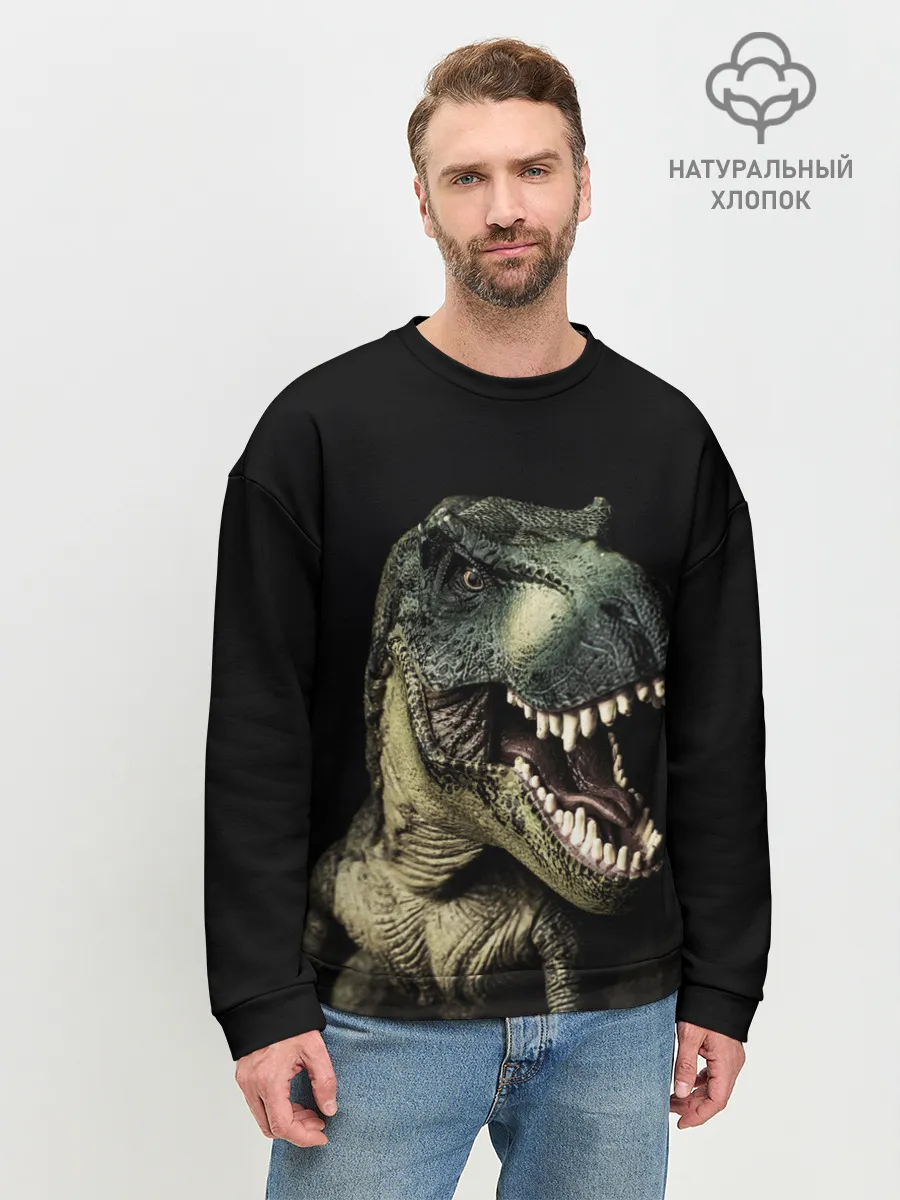 Мужской свитшот базовый / Динозавр T-Rex