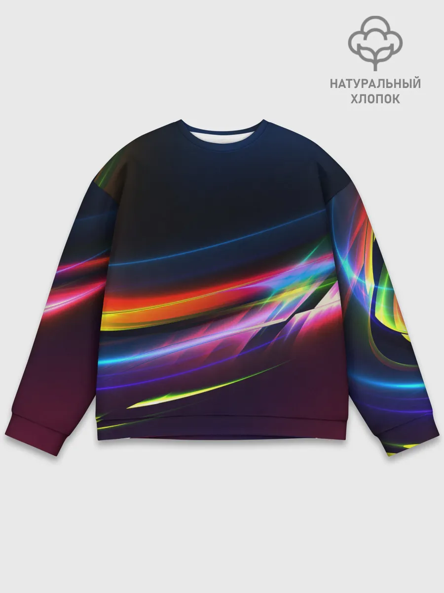 Мужской свитшот базовый / NEON STRIPES