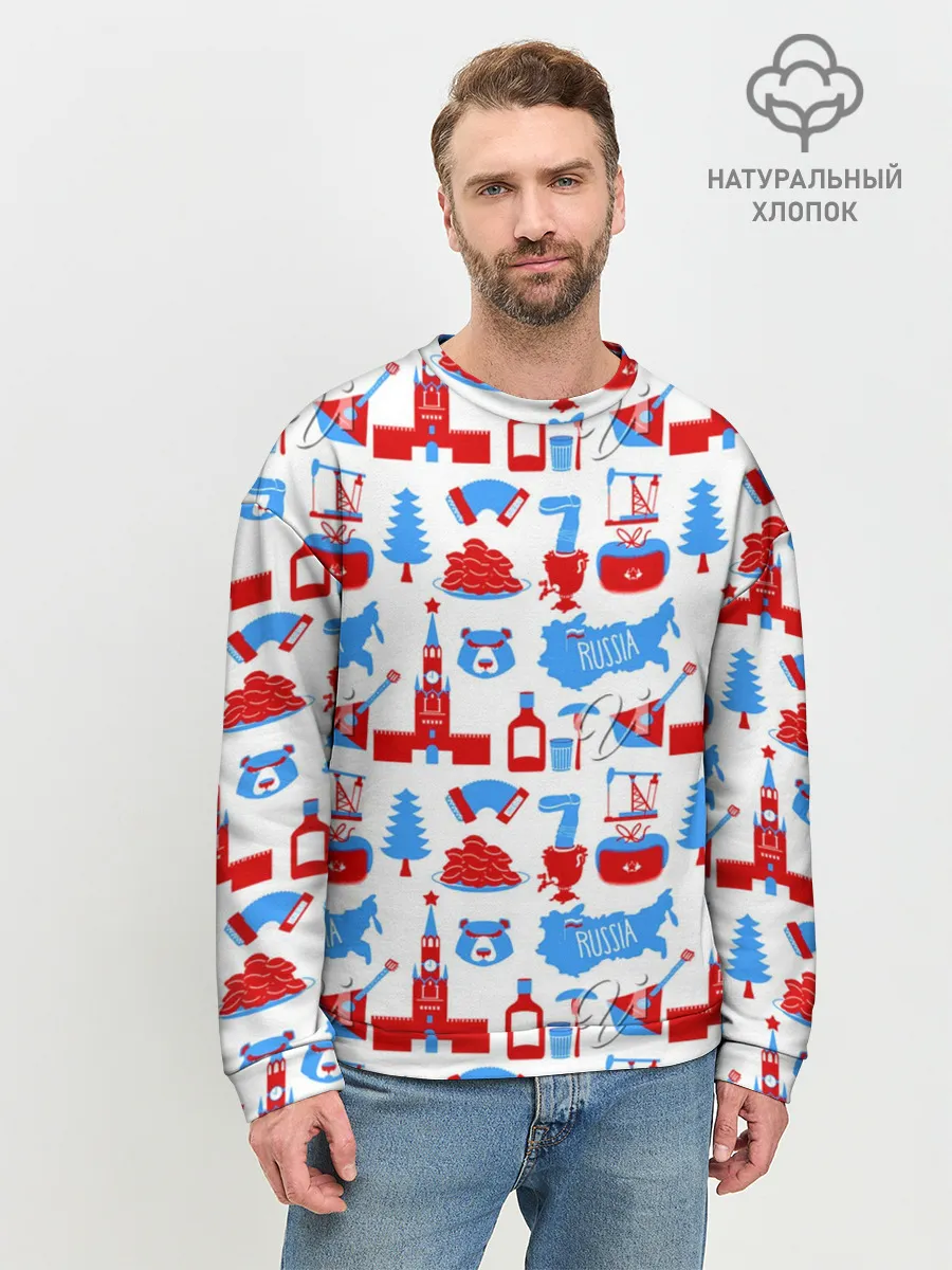Мужской свитшот базовый / РОССИЯ УЗОР