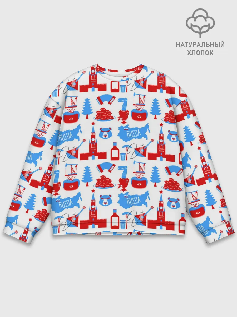 Мужской свитшот базовый / РОССИЯ УЗОР