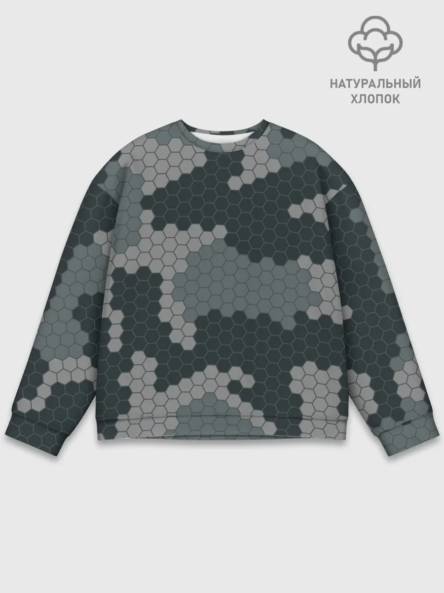 Мужской свитшот базовый / КАМУФЛЯЖ СОТЫ