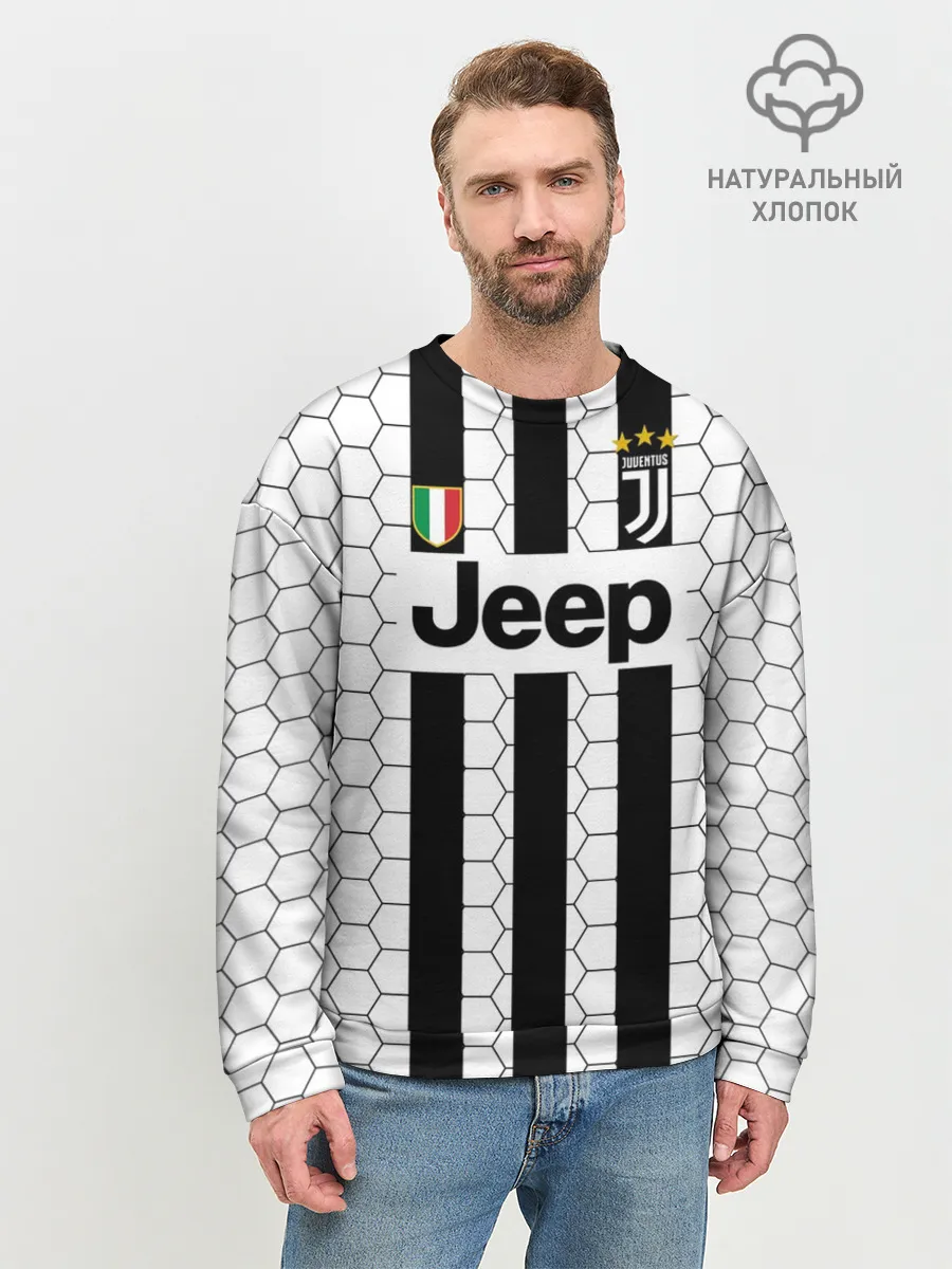 Мужской свитшот базовый / Ювентус в сетку