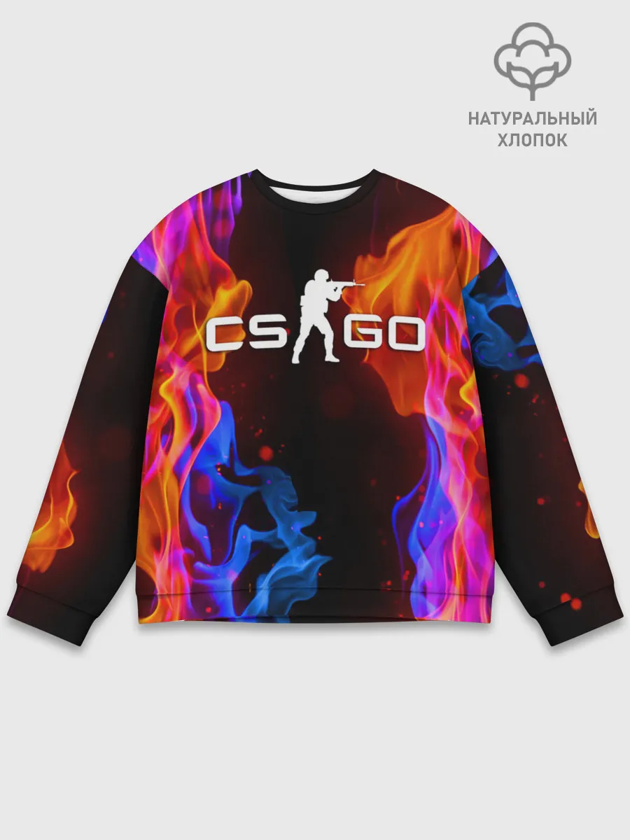 Мужской свитшот базовый / CS:GO FIRE