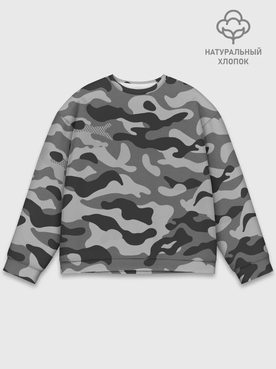 Мужской свитшот базовый / КАМУФЛЯЖ GRAY