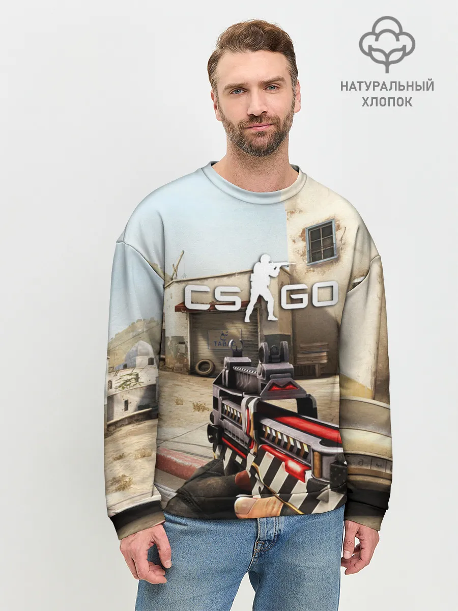 Мужской свитшот базовый / CS:GO - The Aggressor | Aгрессор