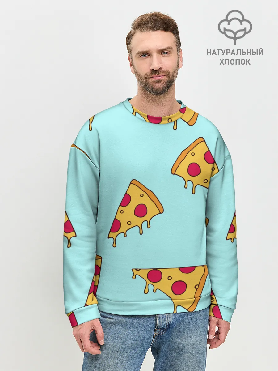 Мужской свитшот базовый / Ароматная пицца