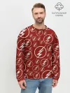 Мужской свитшот базовый / The Flash Logo Pattern