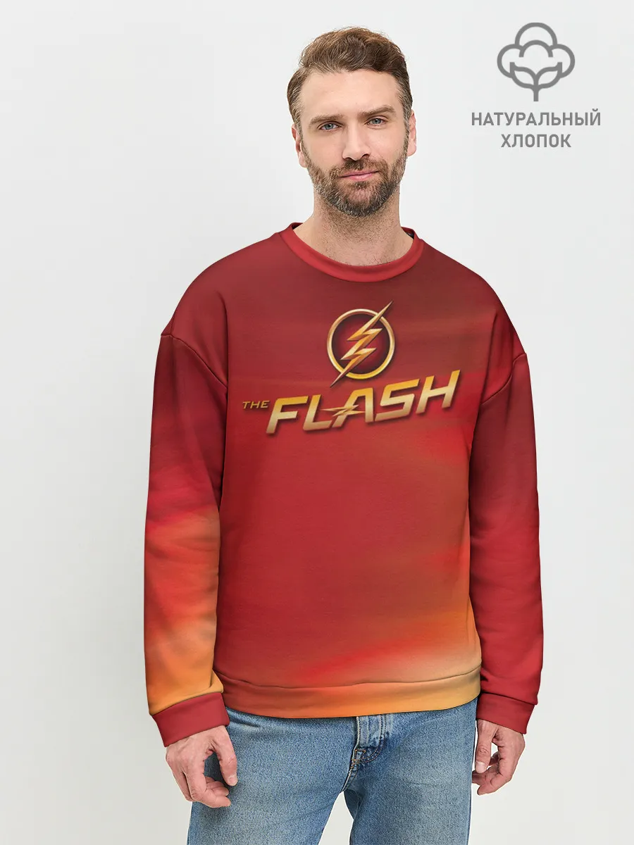 Мужской свитшот базовый / The Flash Logo Pattern
