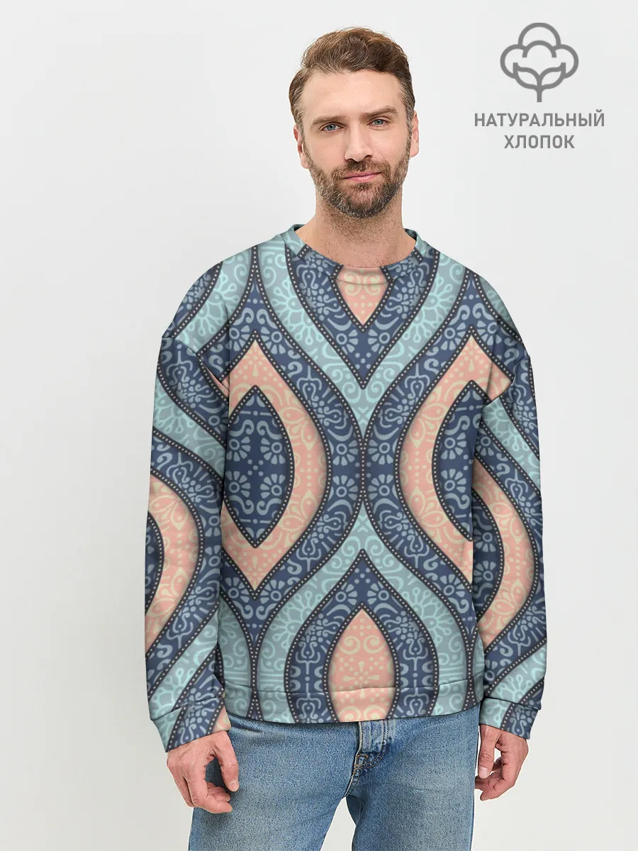 Мужской свитшот базовый / Восточный орнамент