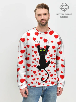 Мужской свитшот базовый / Котейка