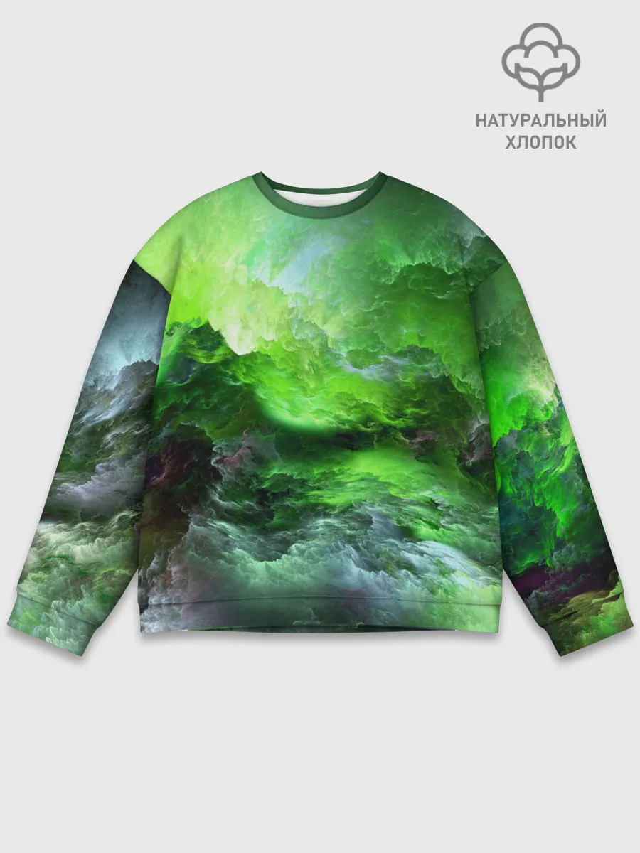 Мужской свитшот базовый / GREEN SPACE | ЗЕЛЁНЫЙ КОСМОС