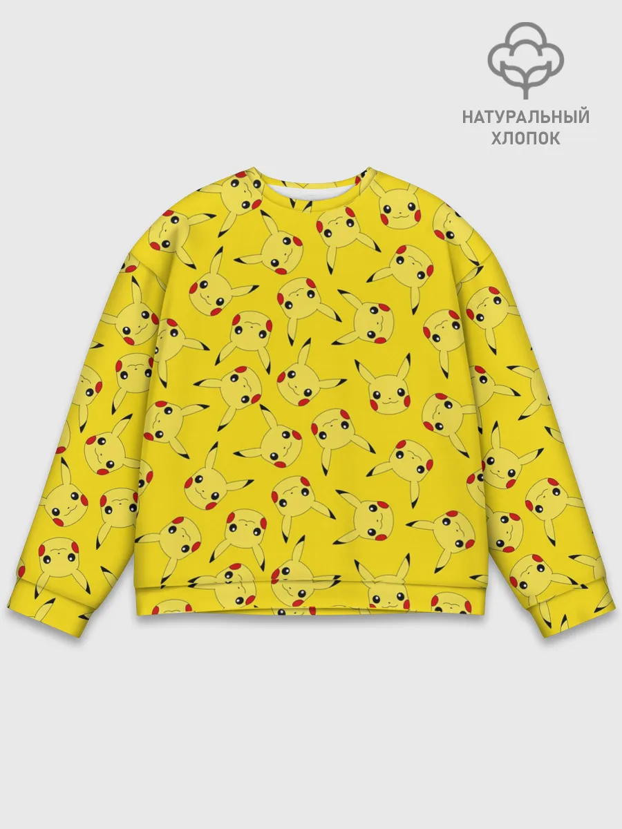 Мужской свитшот базовый / Паттерн Пикачу