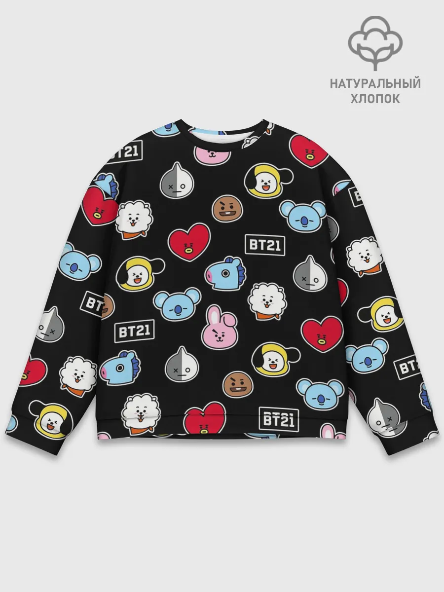 Мужской свитшот базовый / BT21 | BTS | БТС | BANGTAN BOYS