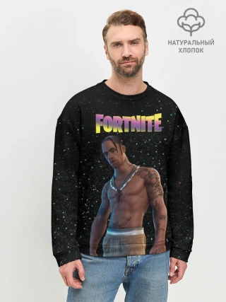 Мужской свитшот базовый / Travis Scott, Fortnite