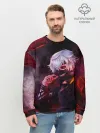 Мужской свитшот базовый / Ken Kaneki красные жала