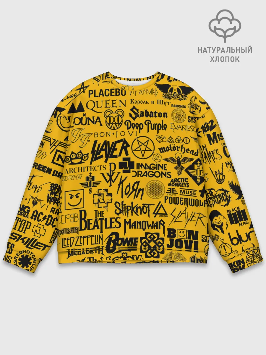 Мужской свитшот базовый / ЛОГОТИПЫ РОК ГРУПП