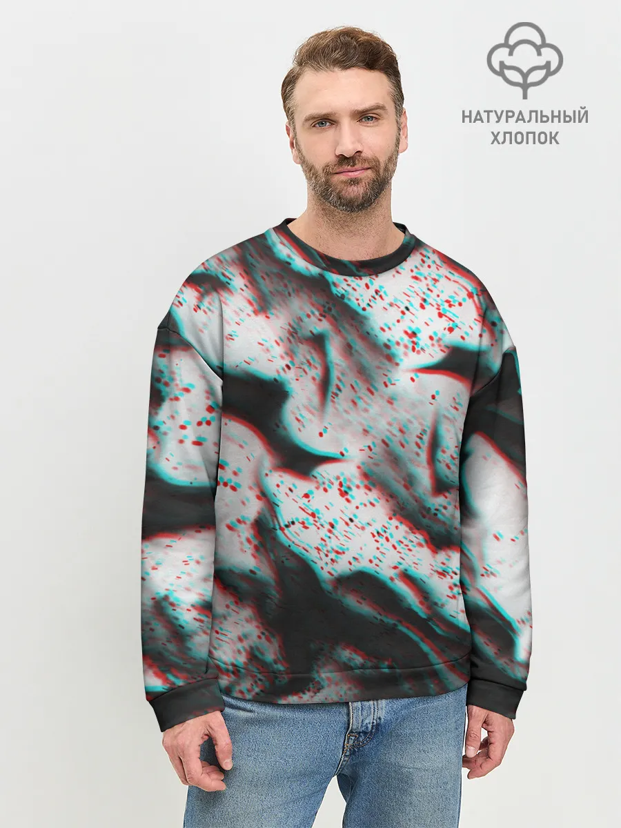 Мужской свитшот базовый / ОГОНЬ ГЛИТЧ