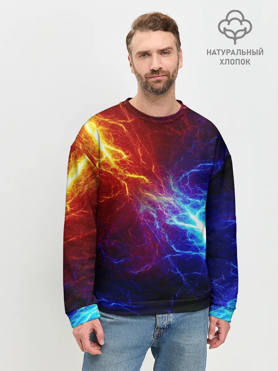 Мужской свитшот базовый / БИТВА МОЛНИЙ / BATTLE FLASH