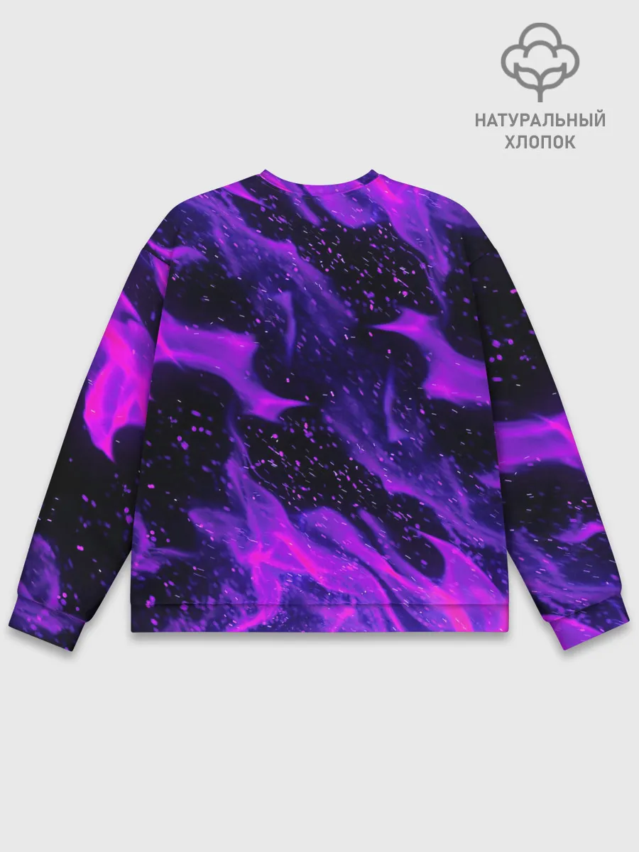 Мужской свитшот базовый / ФИОЛЕТОВЫЙ ОГОНЬ