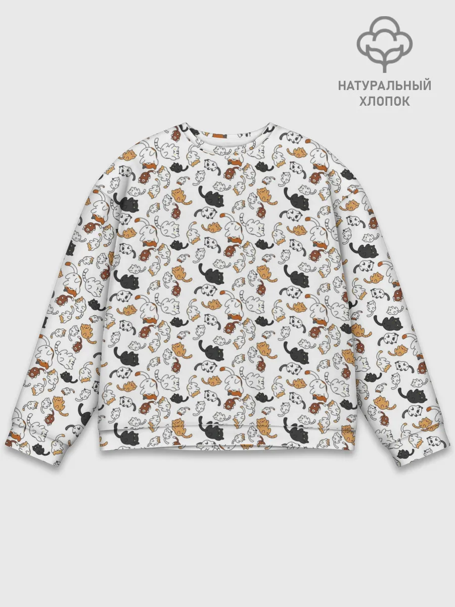 Мужской свитшот базовый / Котики