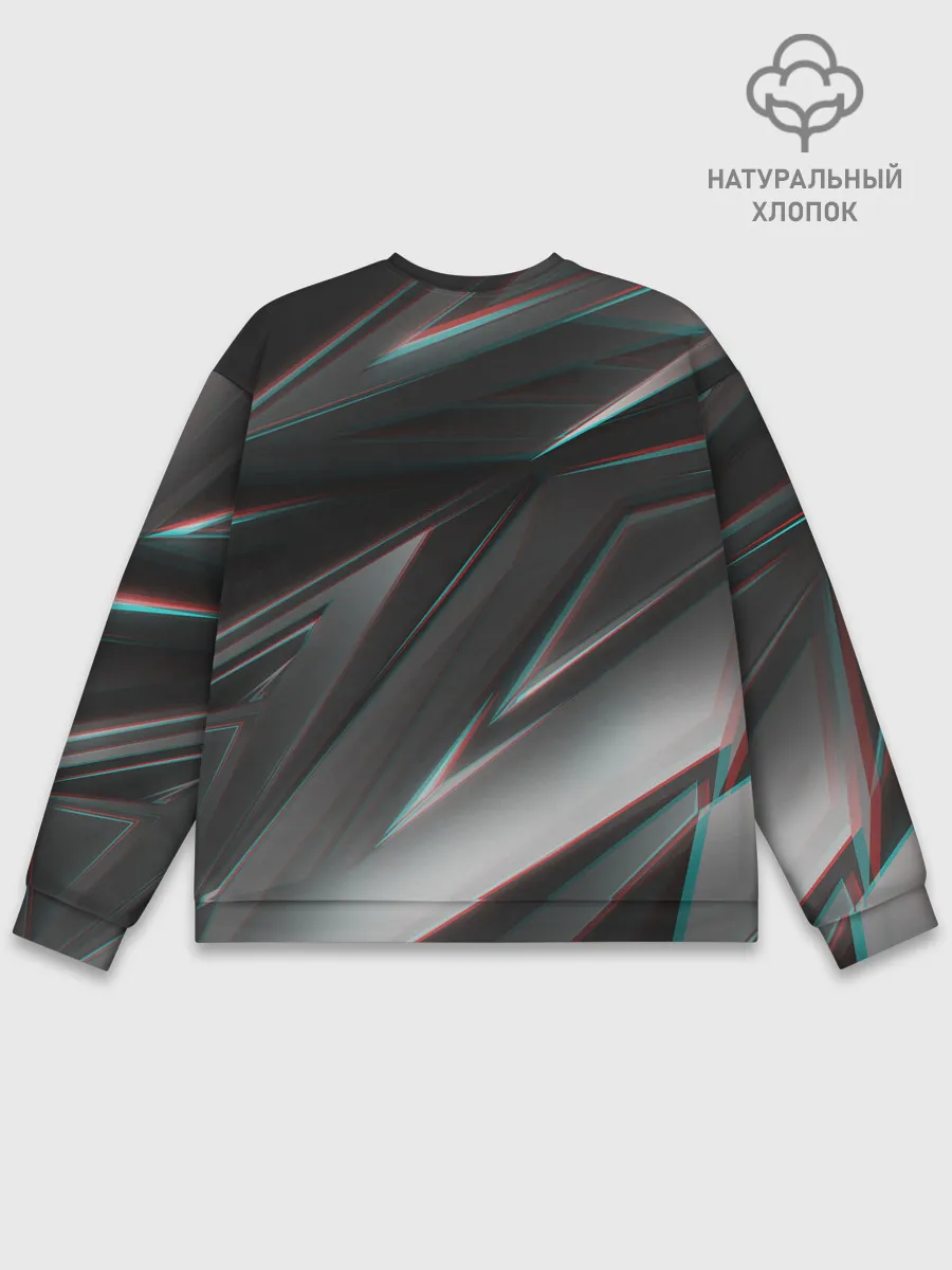 Мужской свитшот базовый / GEOMETRY STRIPES GLITCH
