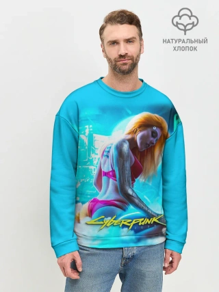 Мужской свитшот базовый / CYBERPUNK 2077