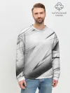 Мужской свитшот базовый / GEOMETRY STRIPES WHITE