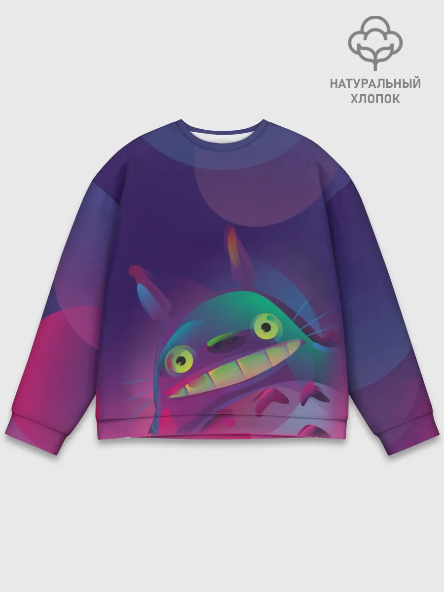 Мужской свитшот базовый / Тоторо выглядывает