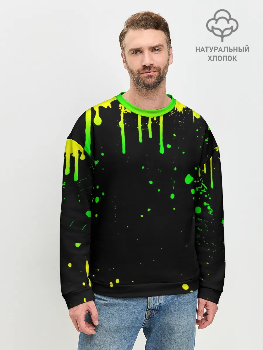 Мужской свитшот базовый / НЕОНОВЫЕ ПОДТЕКИ