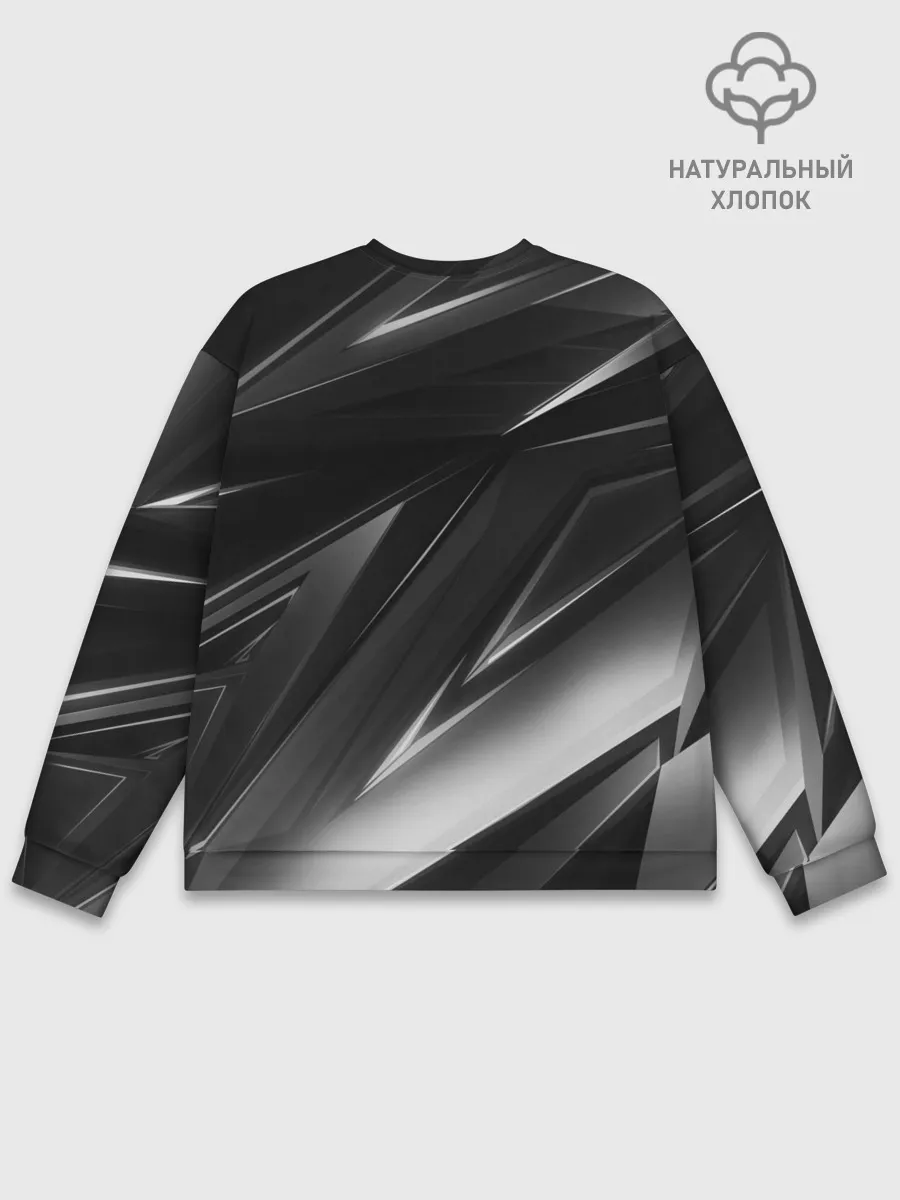 Мужской свитшот базовый / GEOMETRY STRIPES BLACK & WHITE