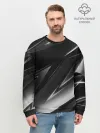 Мужской свитшот базовый / GEOMETRY STRIPES BLACK & WHITE