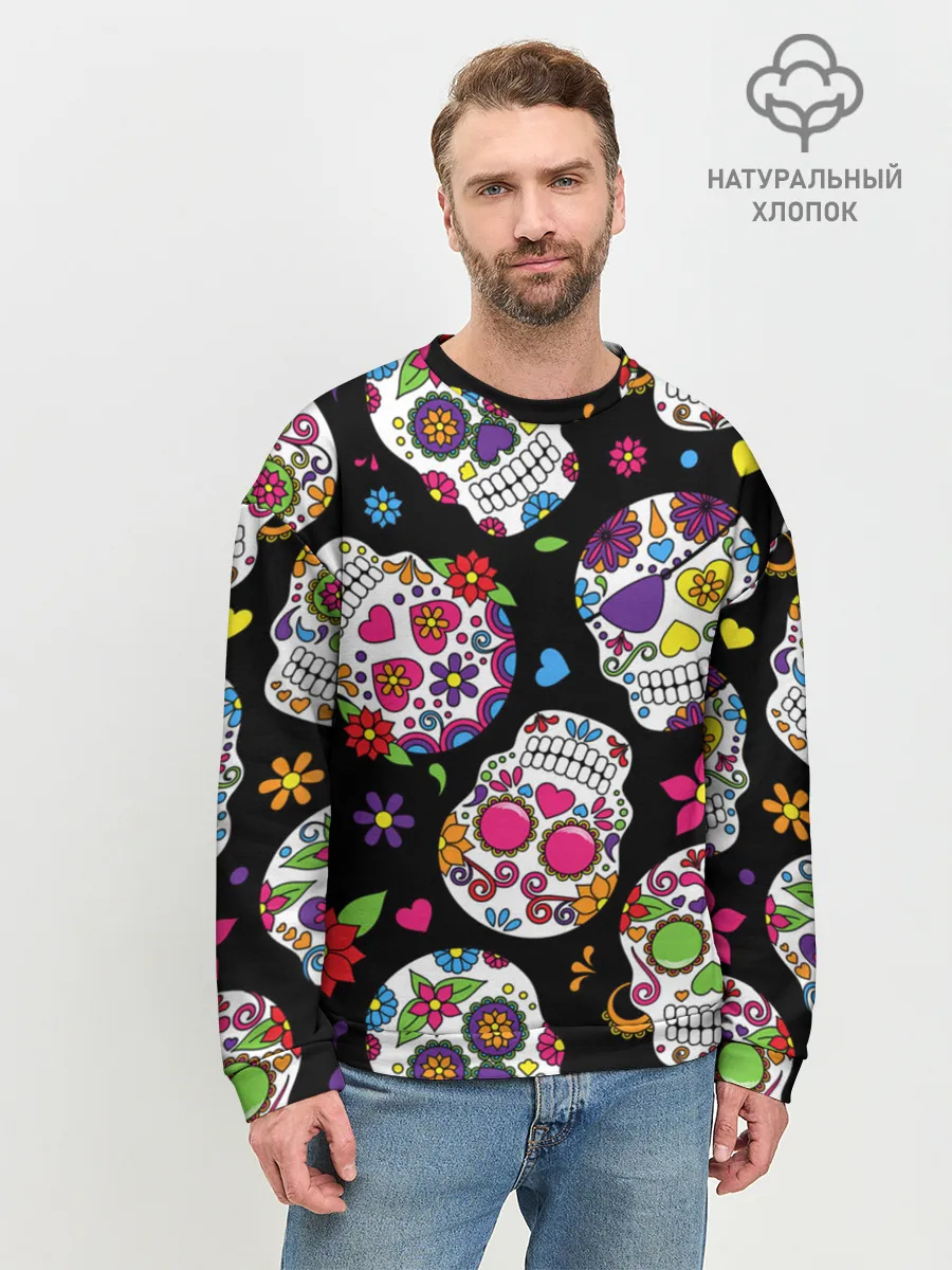 Мужской свитшот базовый / Шальные черепа