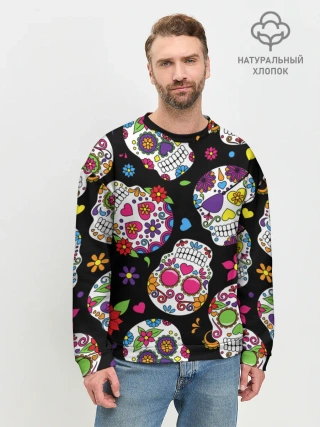 Мужской свитшот базовый / Шальные черепа